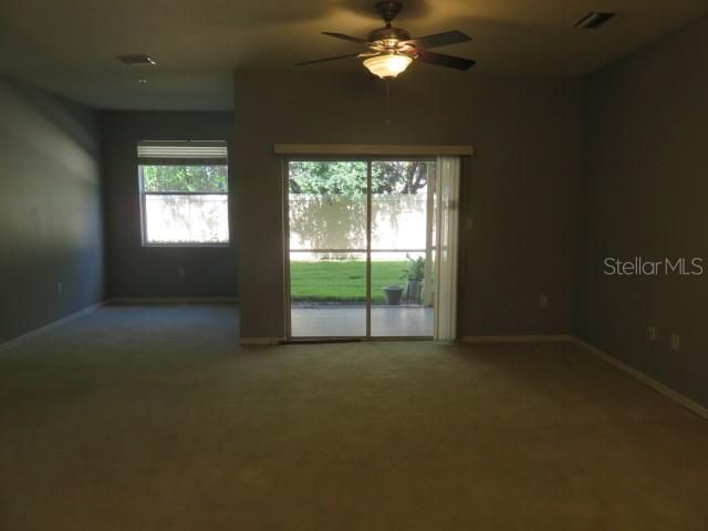 Large open living room / dining area