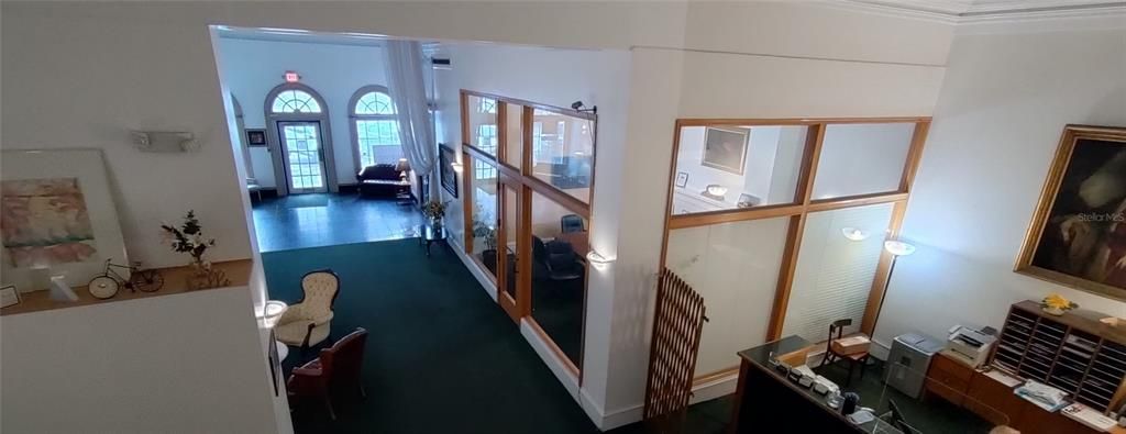 First floor entry - conference room - and Receptionist to Right