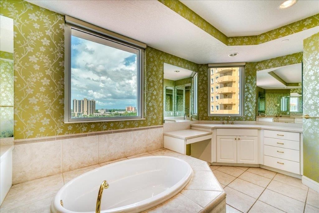 View from Master Bath looking toward Tampa.