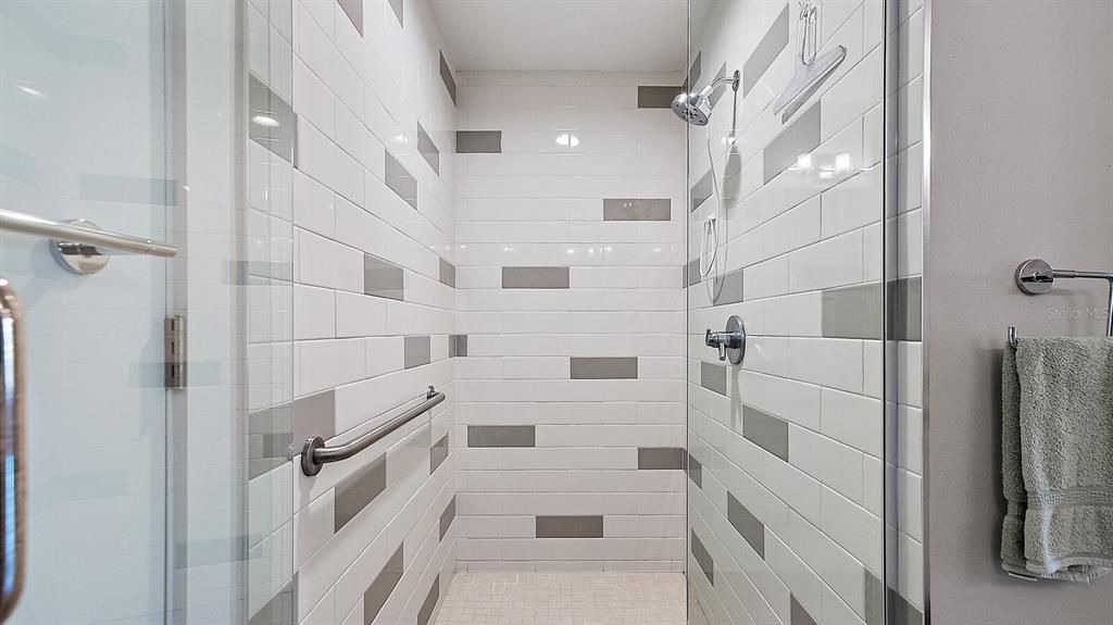 Walk in shower in Owners Suite.