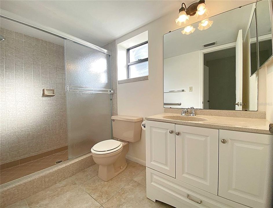 Master Bathroom features easy entry shower