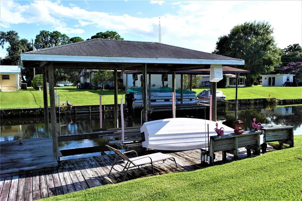 Larger of the 2 boathouses_121 Heather Lane, Lake Placid