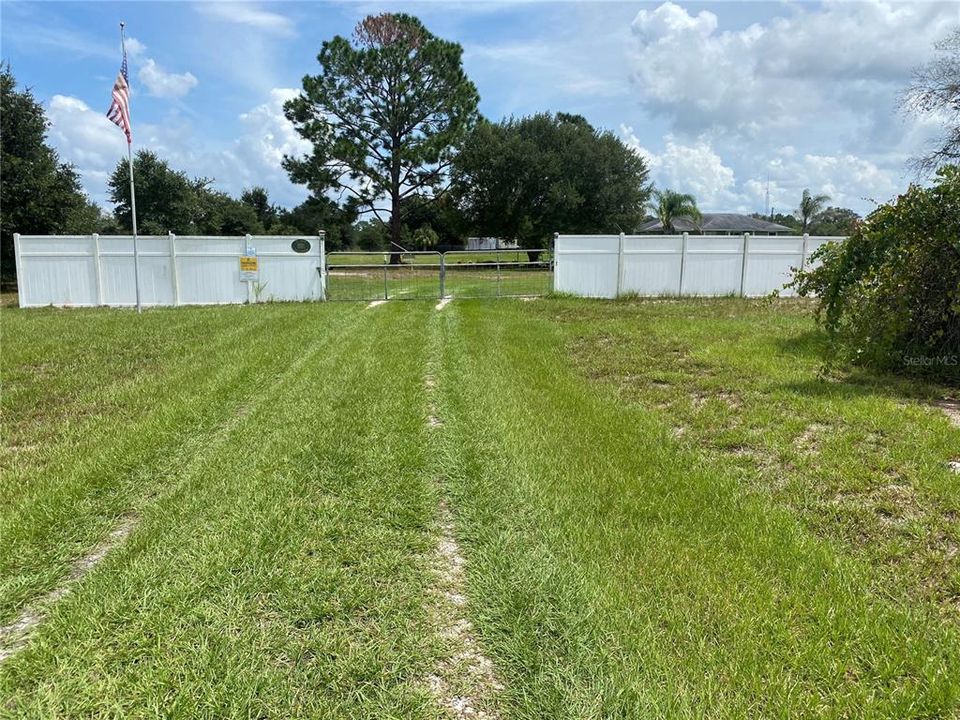 Gate going into property