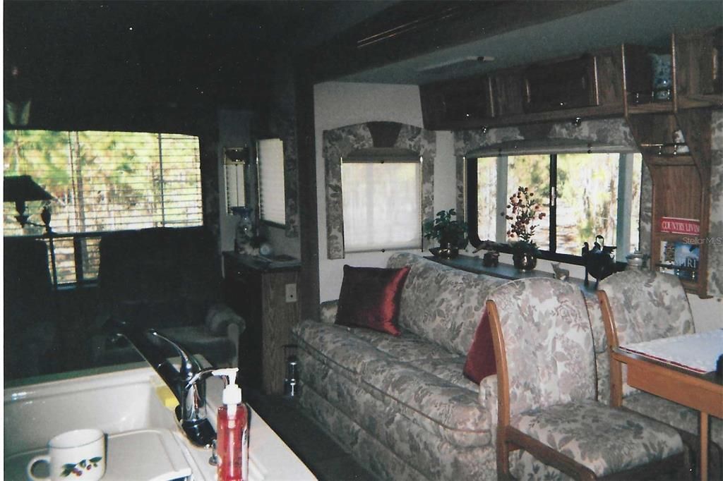 Interior of travel trailer
