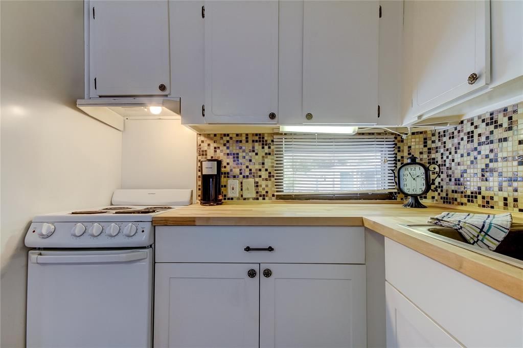 New Lower cabinets, countertop, and sink