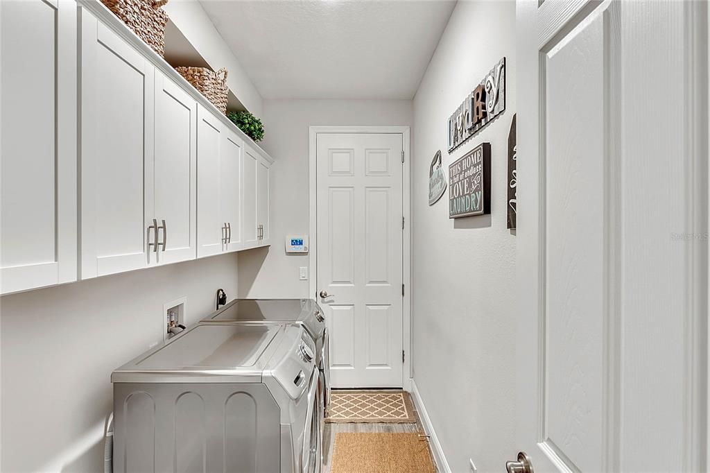 Laundry Room Overhead Cabinetry, Pre-Plumbed for Laundry Tub Sink