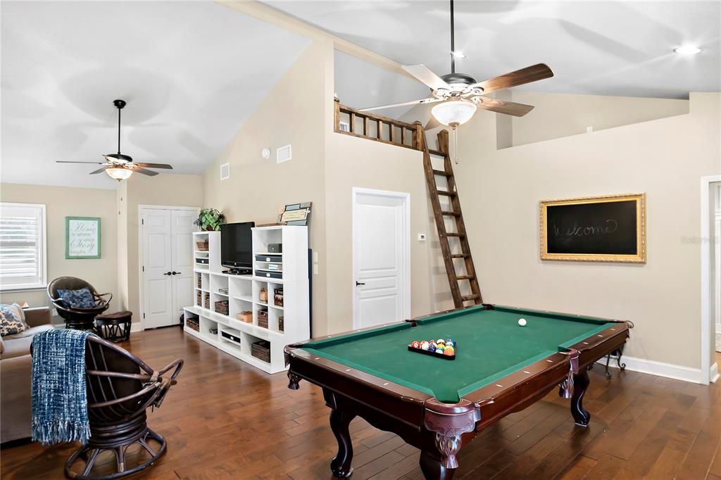 Game Room with Reading Loft