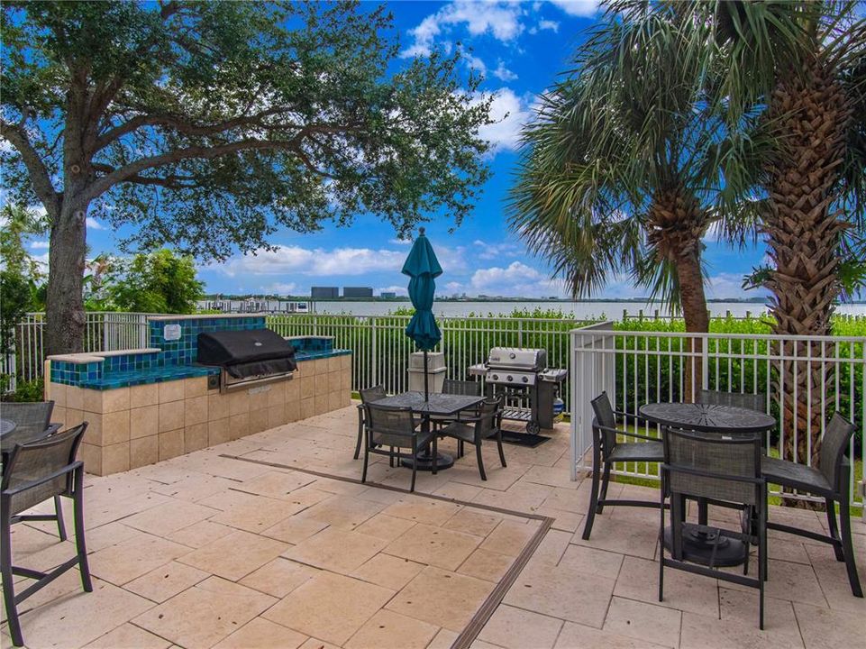 Enjoy an afternoon or evening cooking out by the pool overlooking the water.