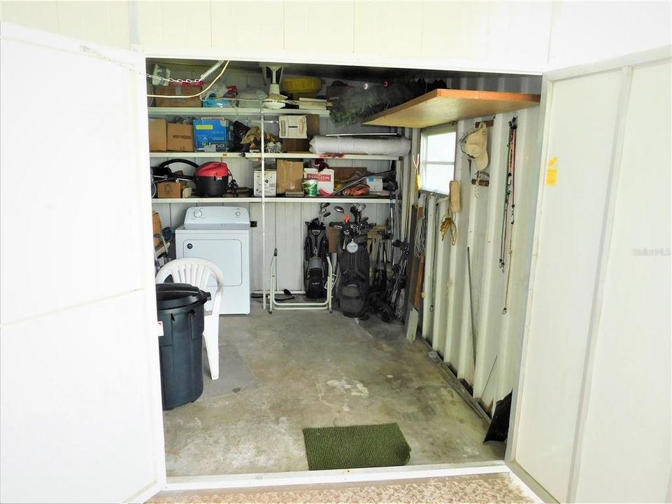 Shed with space for golf cart