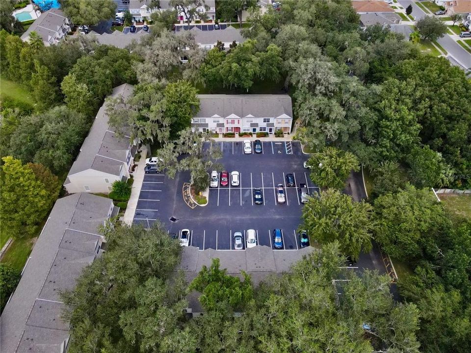 Aerial View of Parking Lot