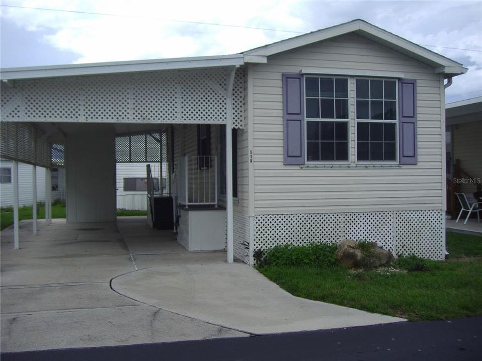 Front of this Cute 1 bedroom 1 bath Mobile Home