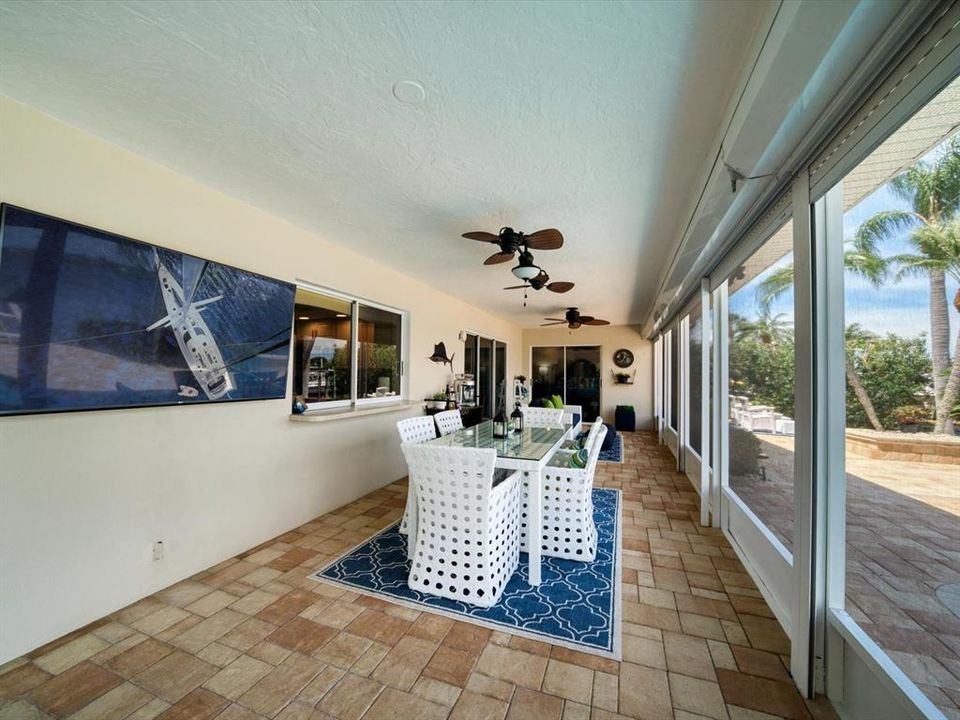 Extensive lanai 38x10 provides approximately 400 more square foot of living area-perfect for dining and relaxing during the cooler months.