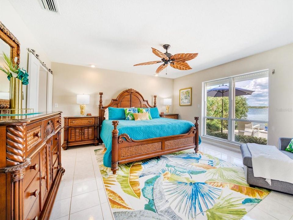 Master suite overlooks private environs with long views over the intracoastal.