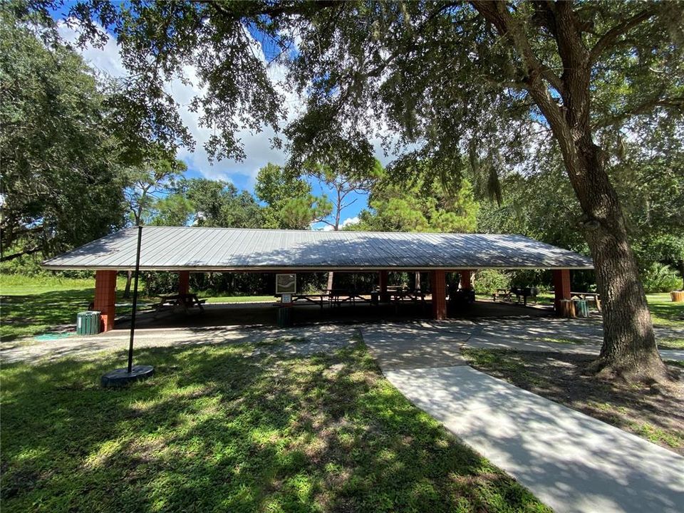 Longwood Run Park picnic pavilion.