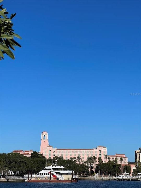 The landmark Vinoy Hotel is downtown St. Pete as seen from the new pier.
