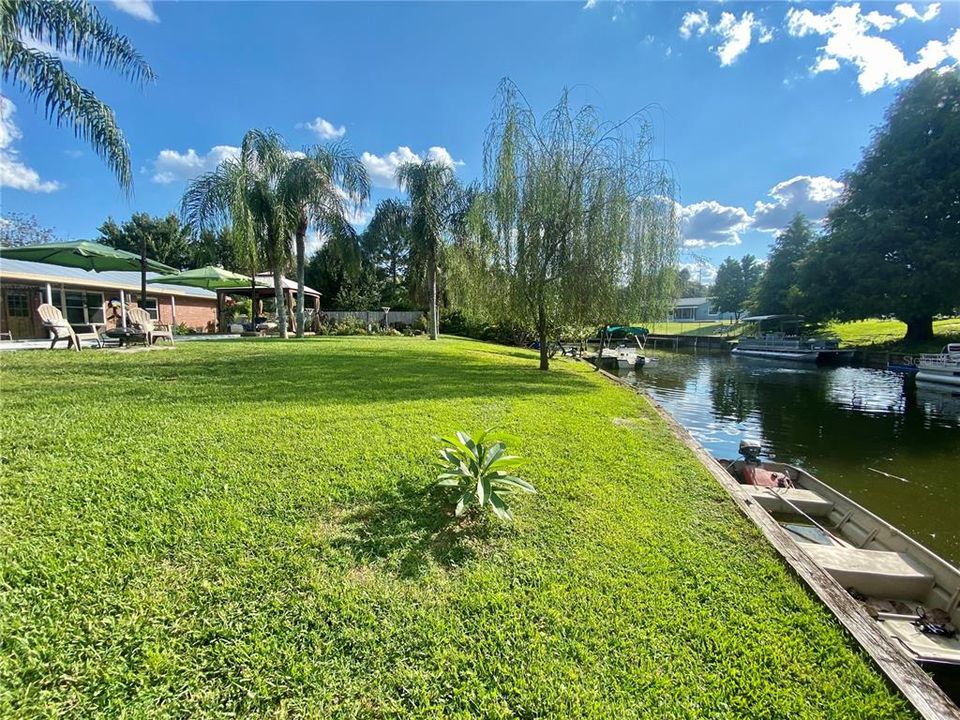 Backyard by the canal that leads to Lake Pierce