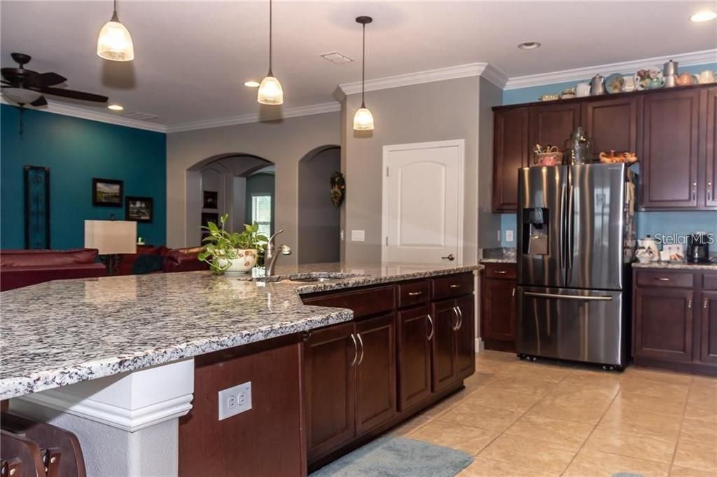 Kitchen island, open to Great Room