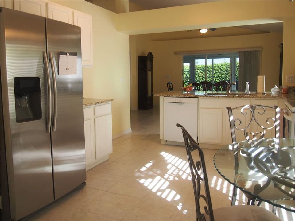 Kitchen is open to dining room