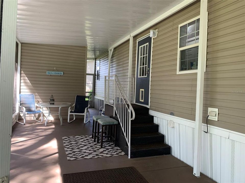 Back screened porch area