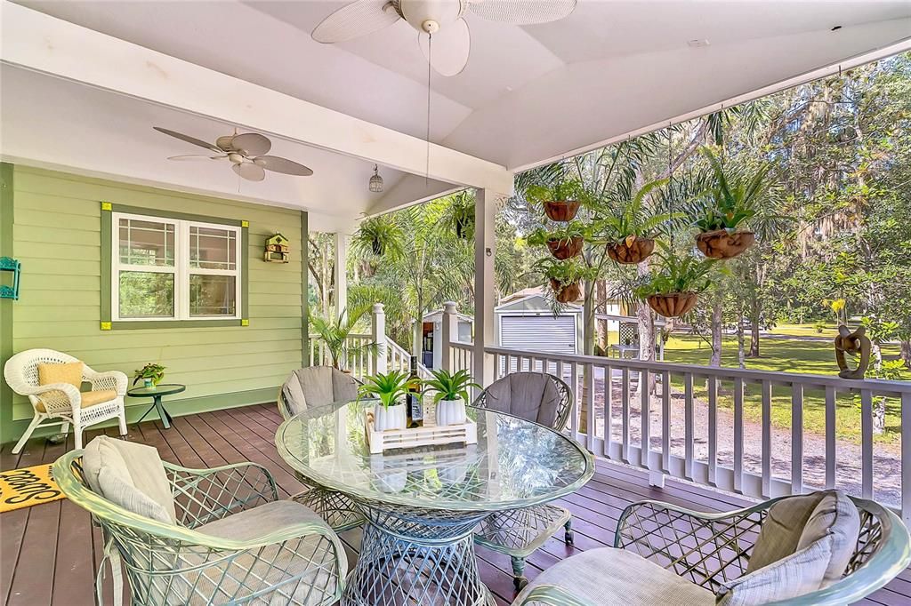 Relax on the covered porch!