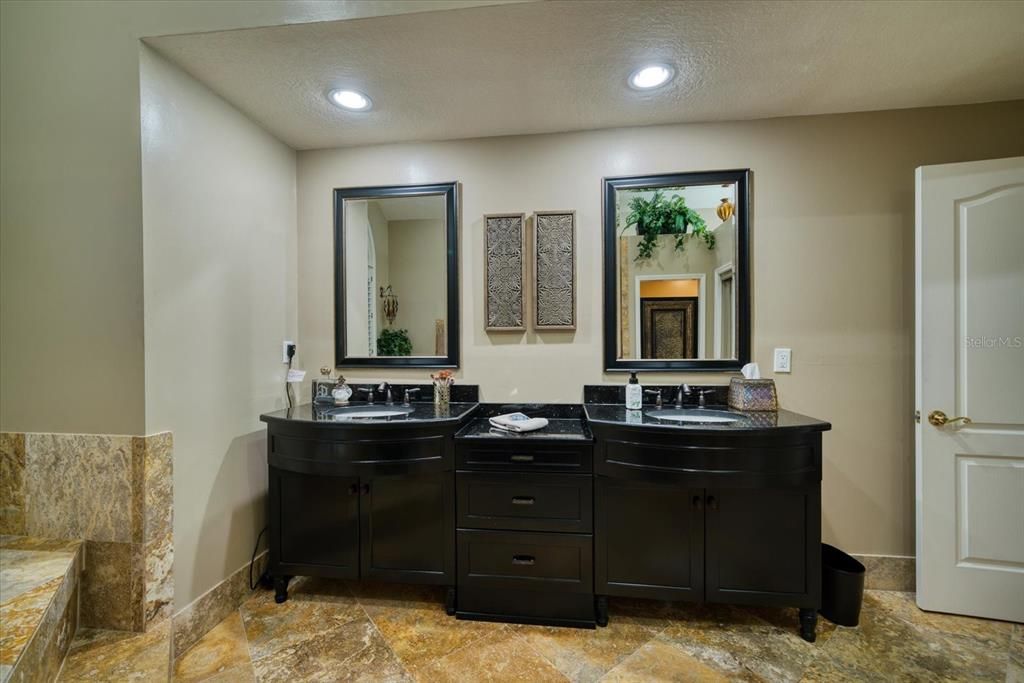 Master bathroom with gorgeous double vanities