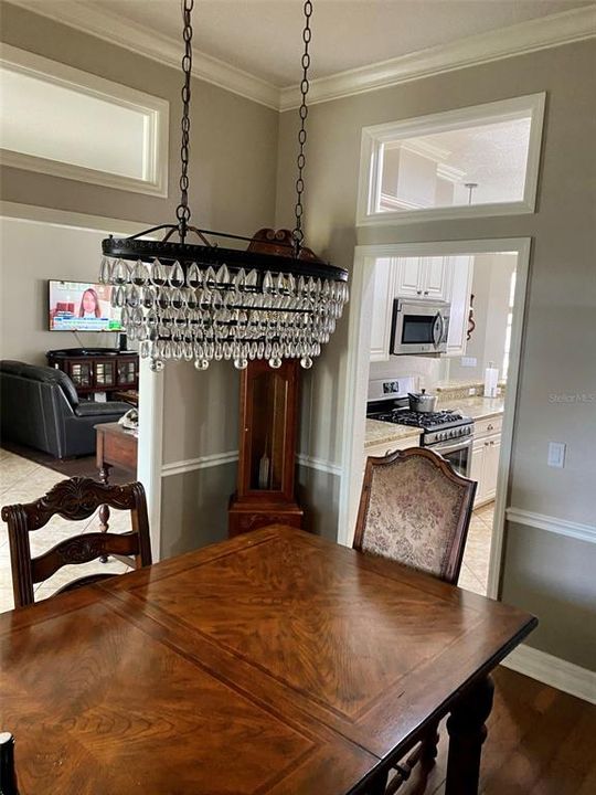 formal dining room off of kitchen