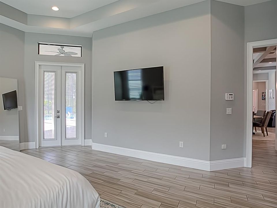 Master Bedroom with French Doors leading out to the lanai