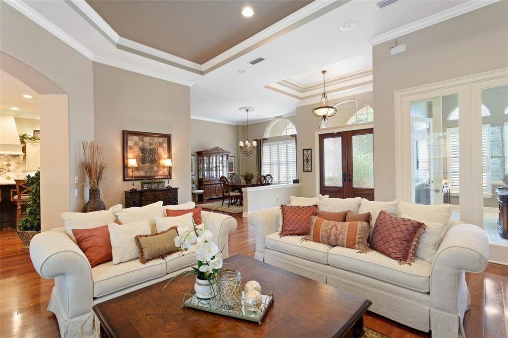 Formal Living Room "lives" with casual elegance -- enjoying the open spaces from room to room!