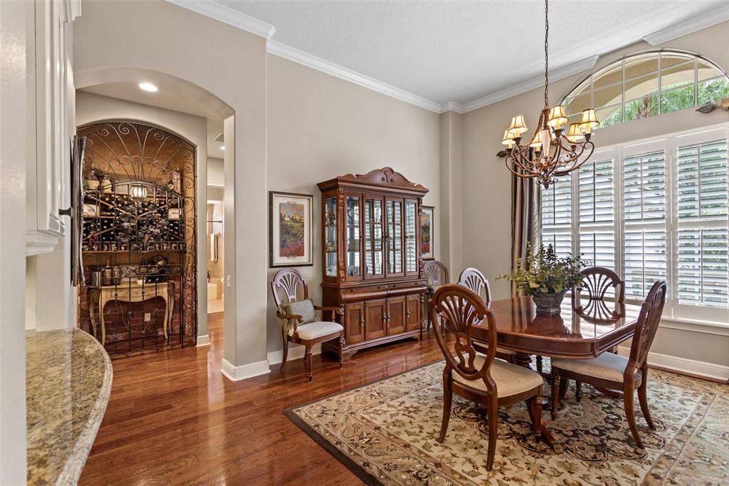 Classic Wine Cellar is framed in lovely brick