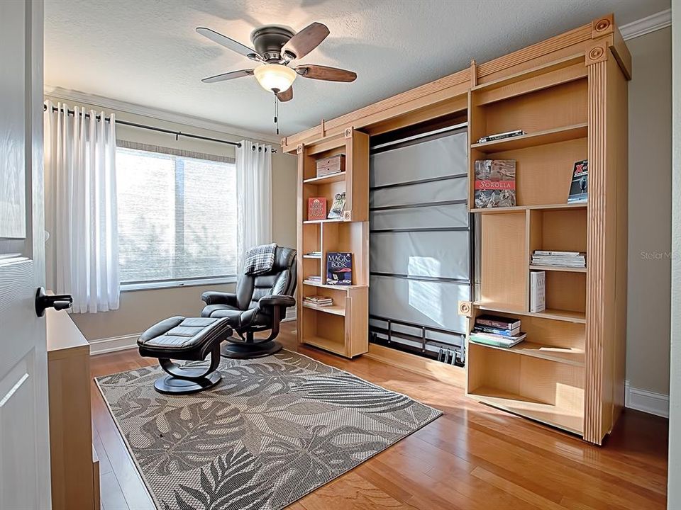 Guest room with hidden Murphy bed