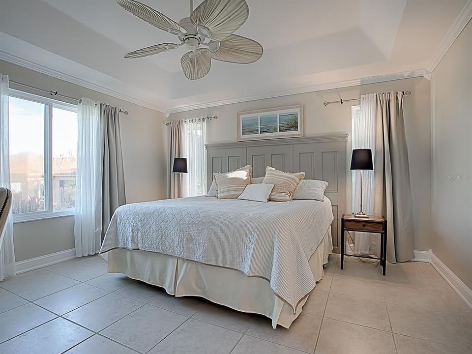 Master bedroom with golf course view