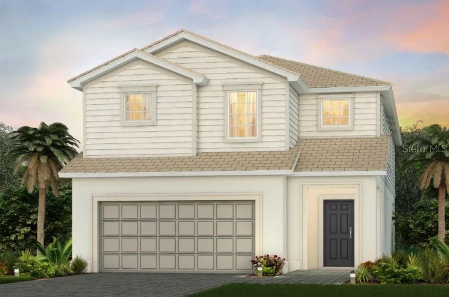 Exterior Design - Artist rendering for this new construction home. Pictures are for illustration purposes only. Elevations, colors and options may vary.