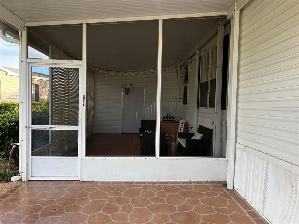 Covered screened enclosed porch