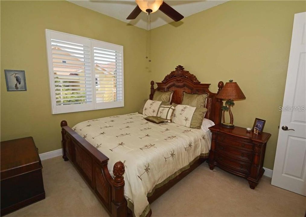 The second bedroom is large with a large closet.