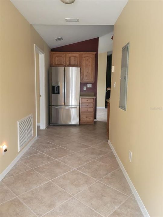 View from side entry into kitchen