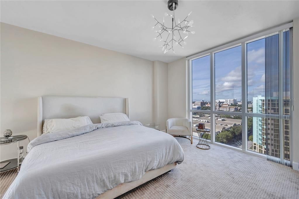 City views in master with floor to ceiling window!