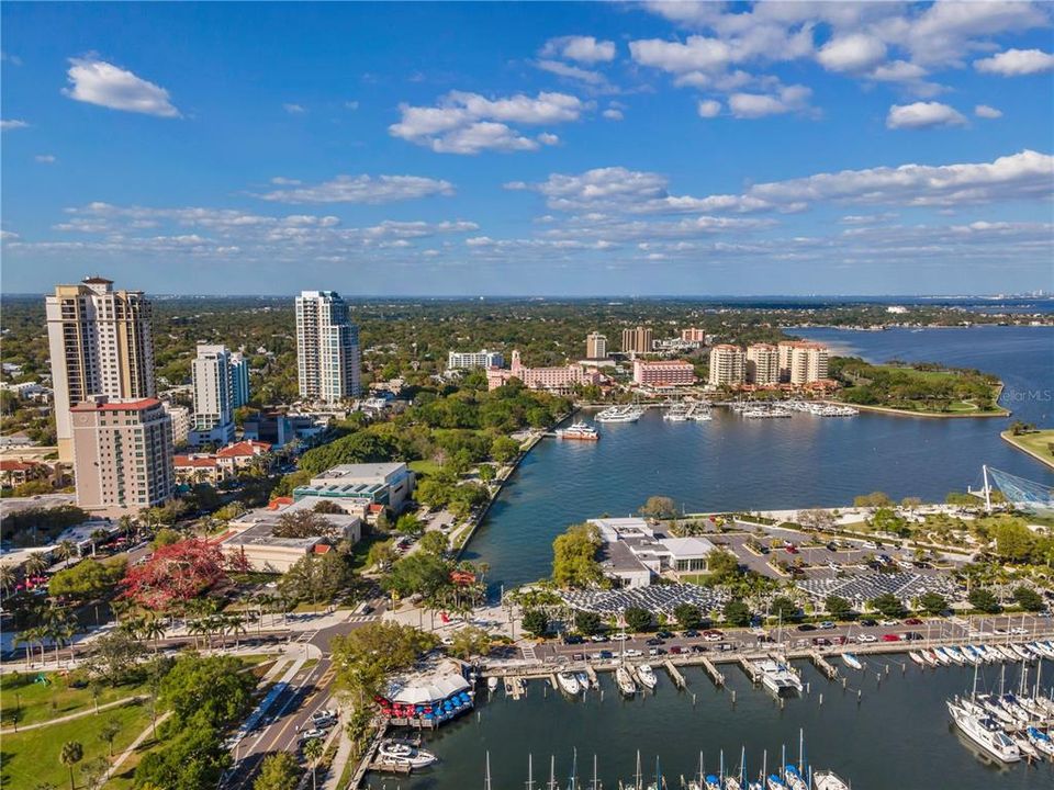 New Pier with marina and Parkshore to left middle