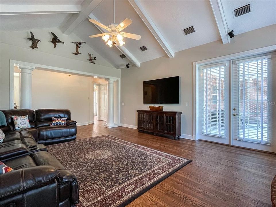 From fireplace looking into hallway