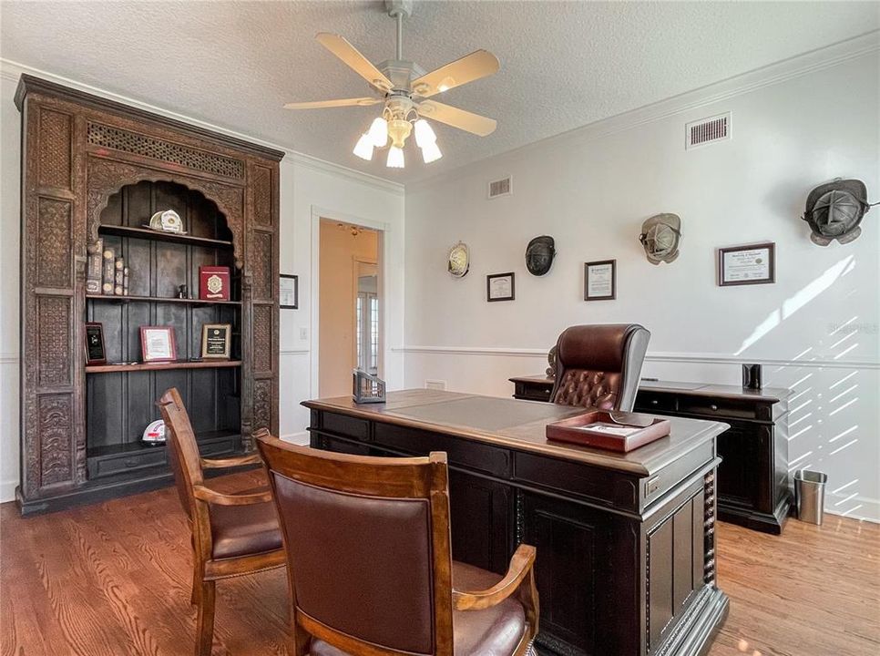 Formal living room used as an office