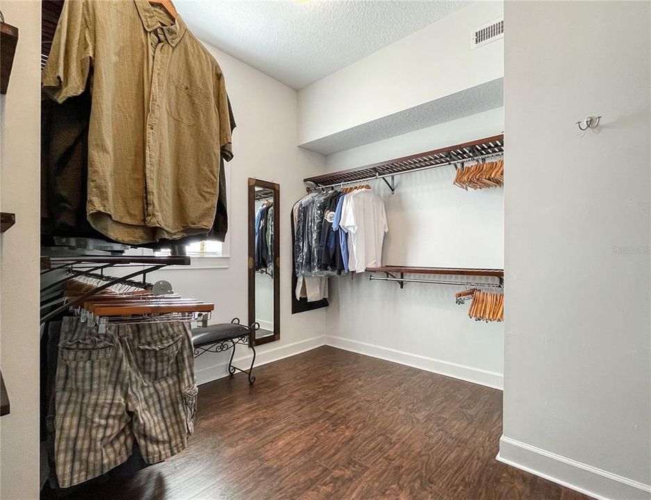 Custom walk in master closet