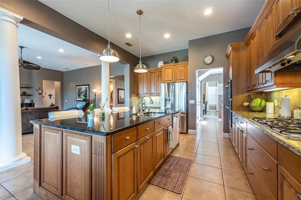 Upgrades galore.  The kitchen is the heart of the home and this home has it all.  Measuring 13x18 Top of the line cabinets, Granite counters, and stainless steel appliances that stay with the home.  Move in ready and waiting for just the right family.