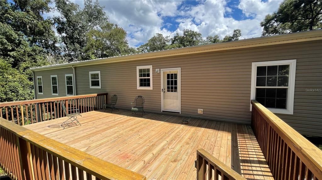 Back deck entrance from steps