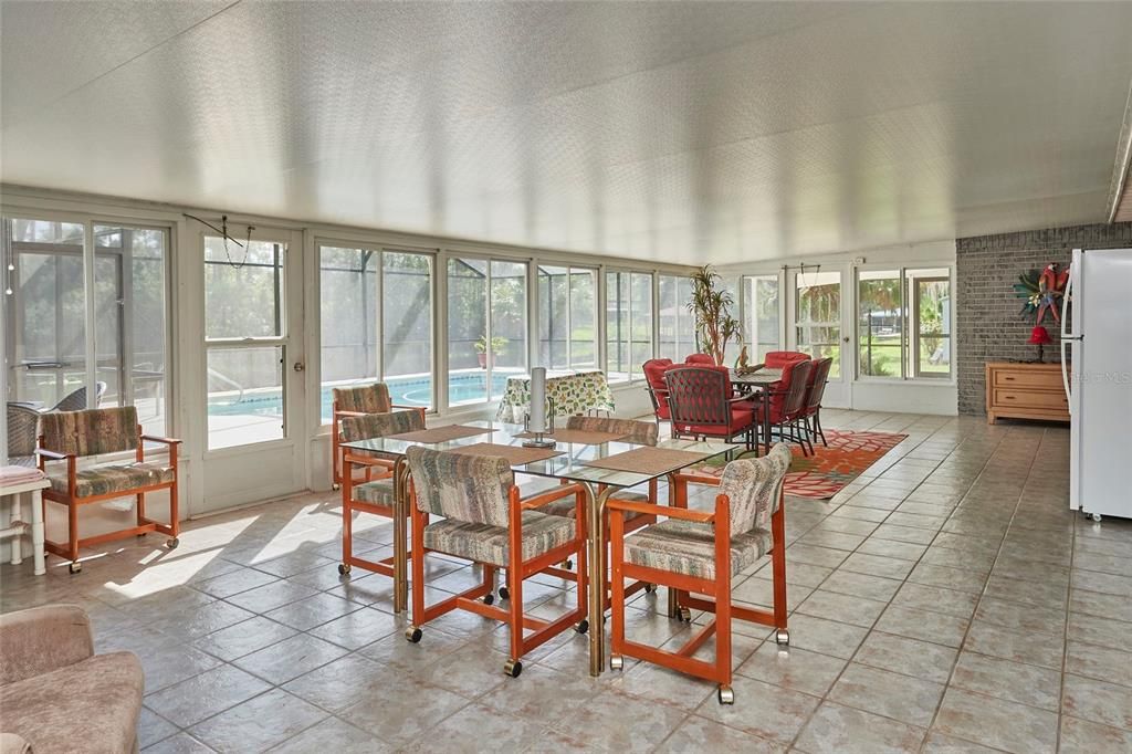 The Florida room is 20x36 and has ample space for lots of entertaining!