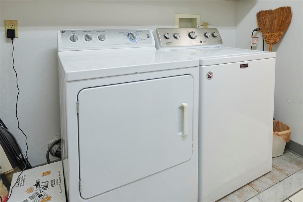 Laundry room is located inside and can be closed off from the rest of the house