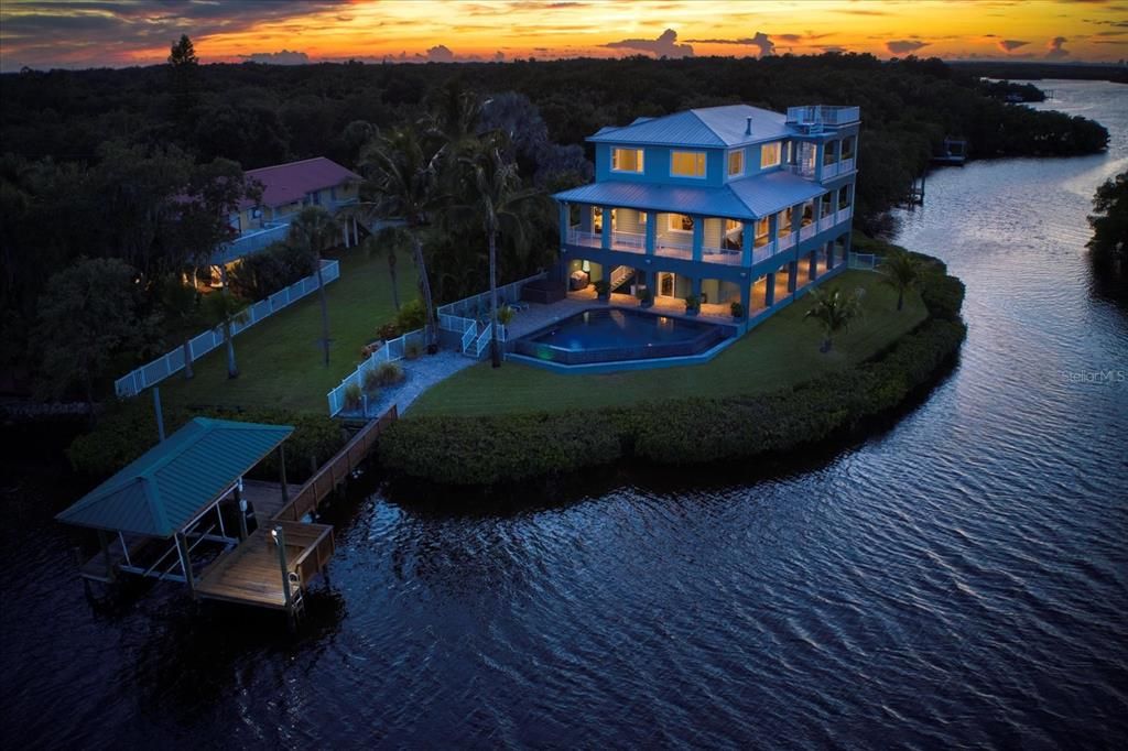 Sunsets are beautiful every evening from this fabulous home.