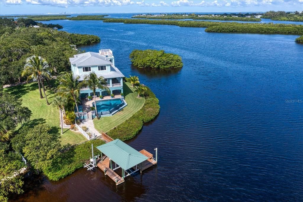 Beautiful estate home that allows for water views from every room!