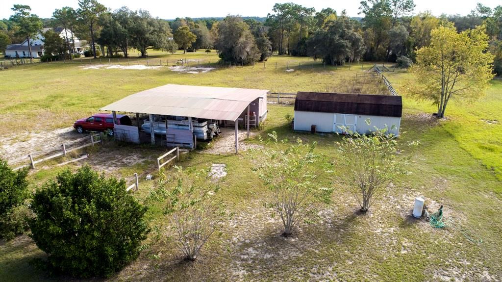 Old horse pole barn, now boat storage & storage building