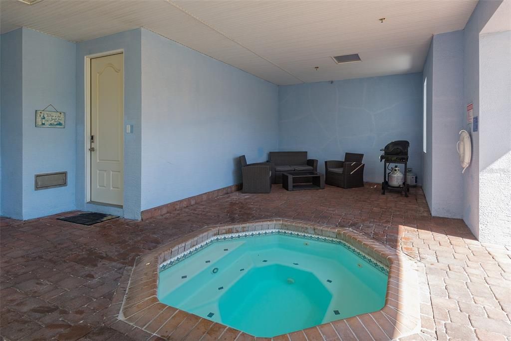 Private Inground Hot Tub & Seating area