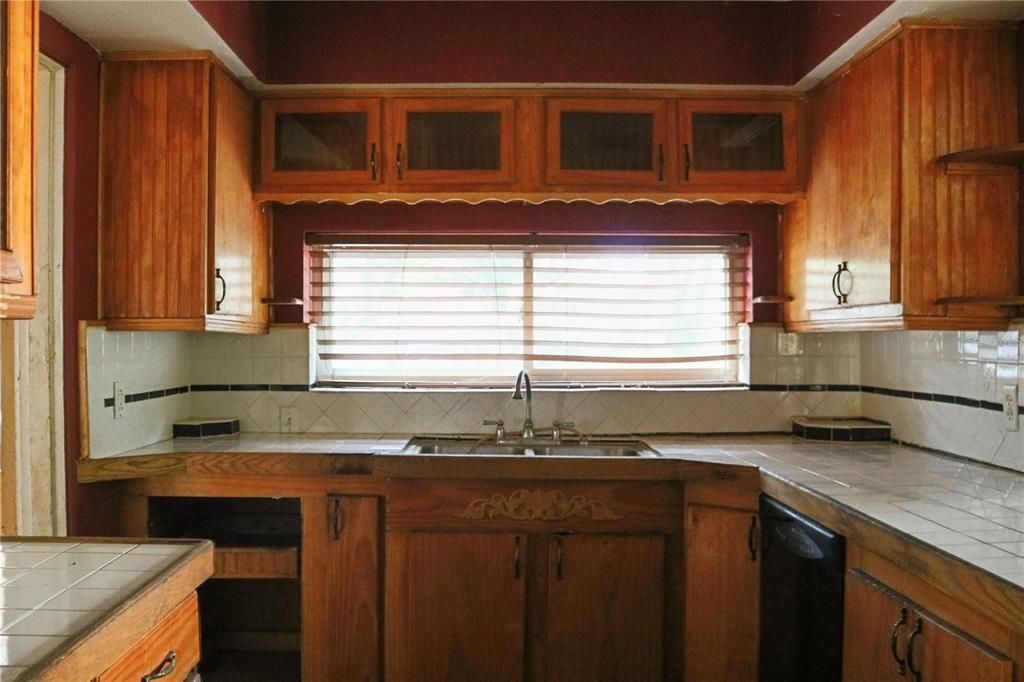 Kitchen with Large window