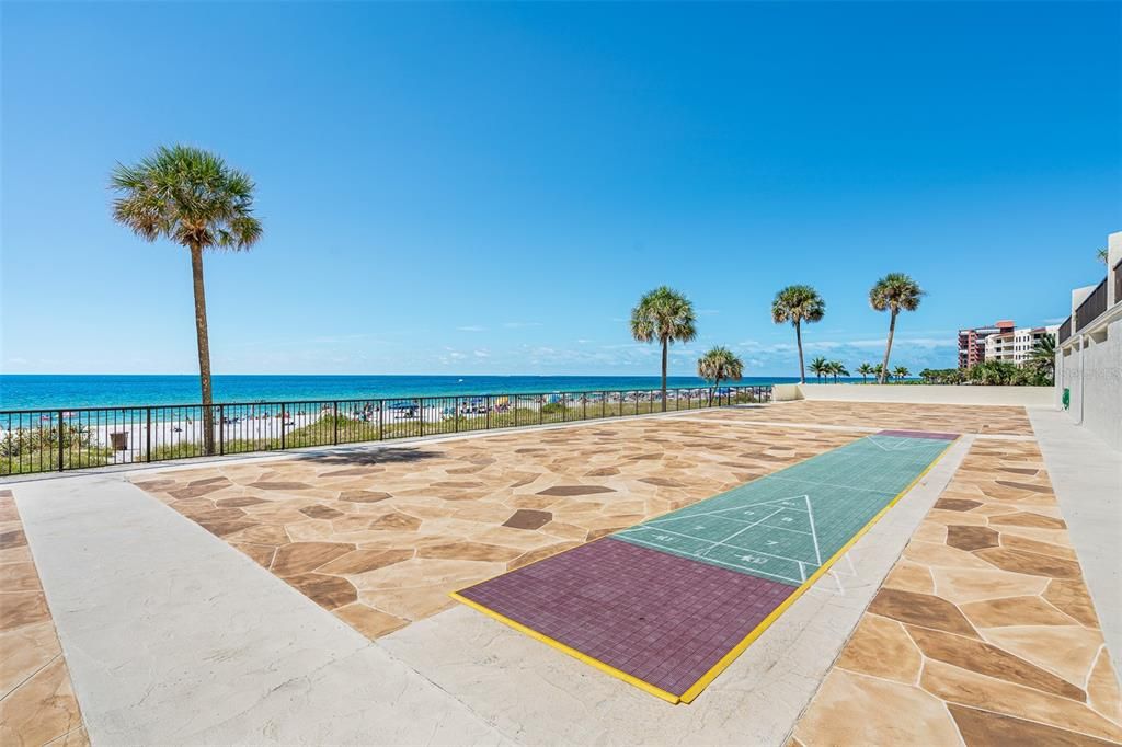 .. Amenities Include this 250 ' Long Lounging Area with Shuffle Board - Tike Bar -Grilling Stations.. And Don't Forget the Beach Views ..